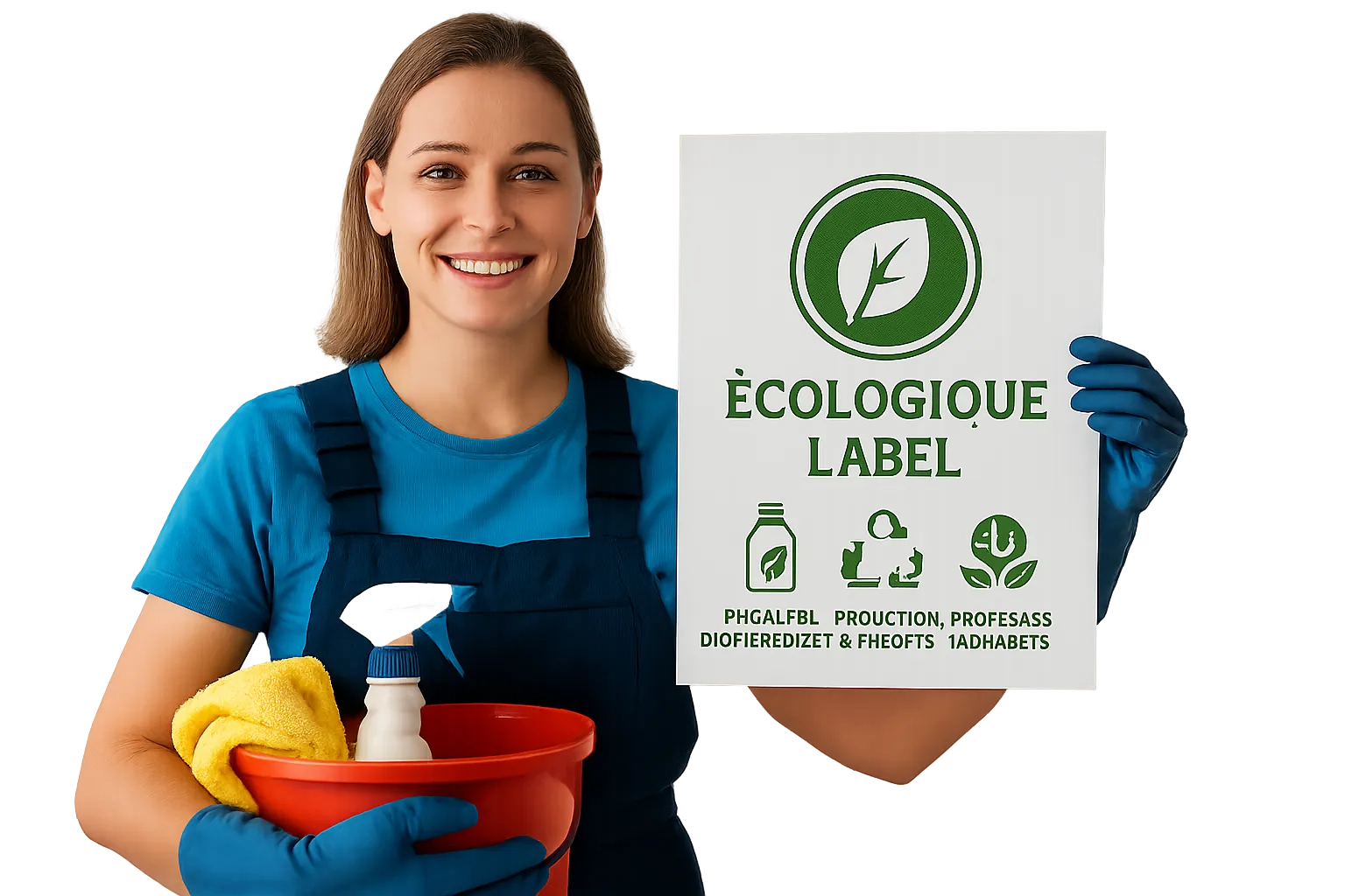 Un prestataire de nettoyage présentant un label écologique.