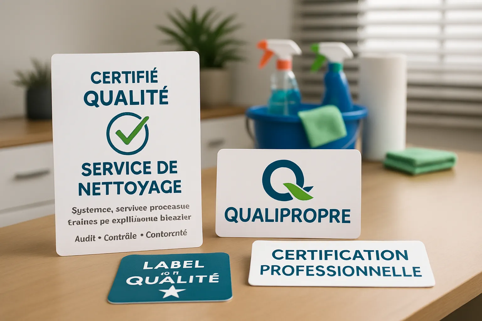 Certifications et labels de qualité pour le nettoyage.